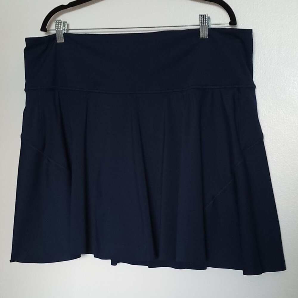 Athleta Womens’ Ace Skort 15.5”, Skater Skirt, Navy Blue, Sz. 2X, NWT